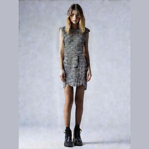 Anne Klein Women's Striped Dress Size 2 Cap Sleeve